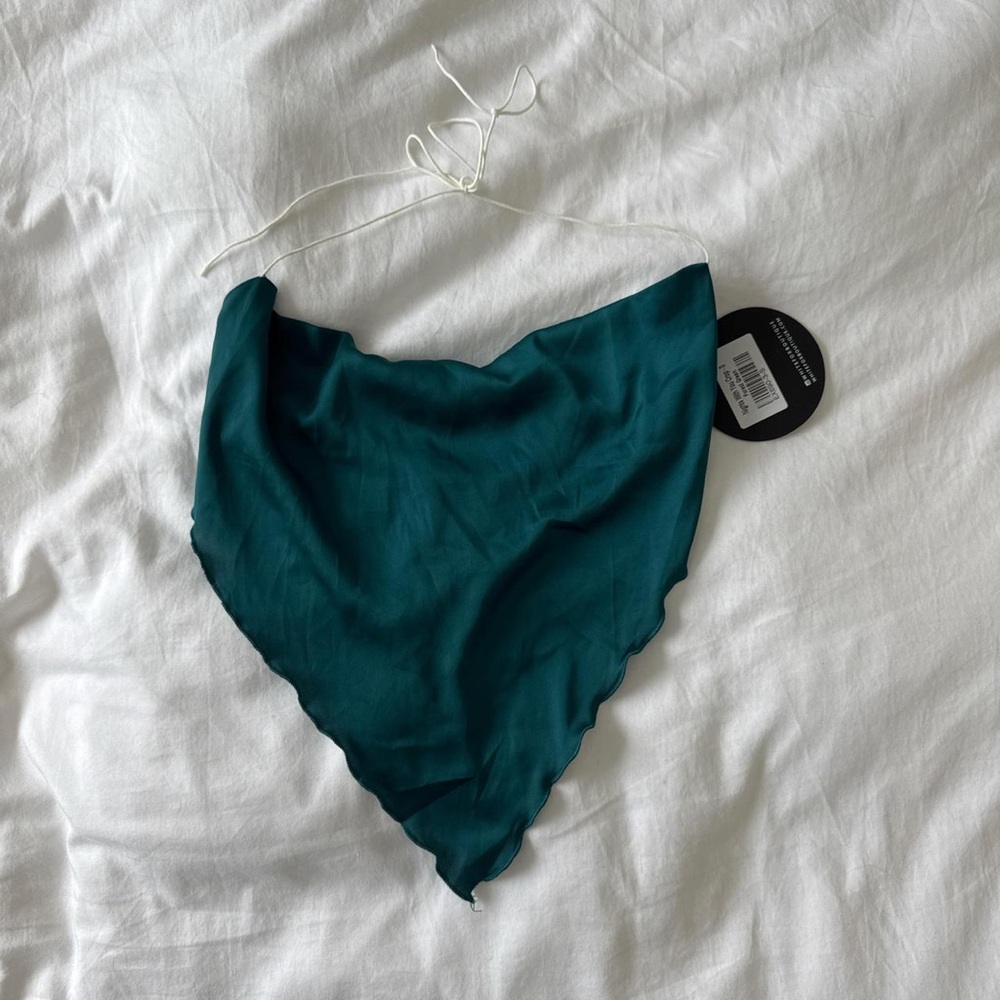 White Fox Boutique Teal Crop Top